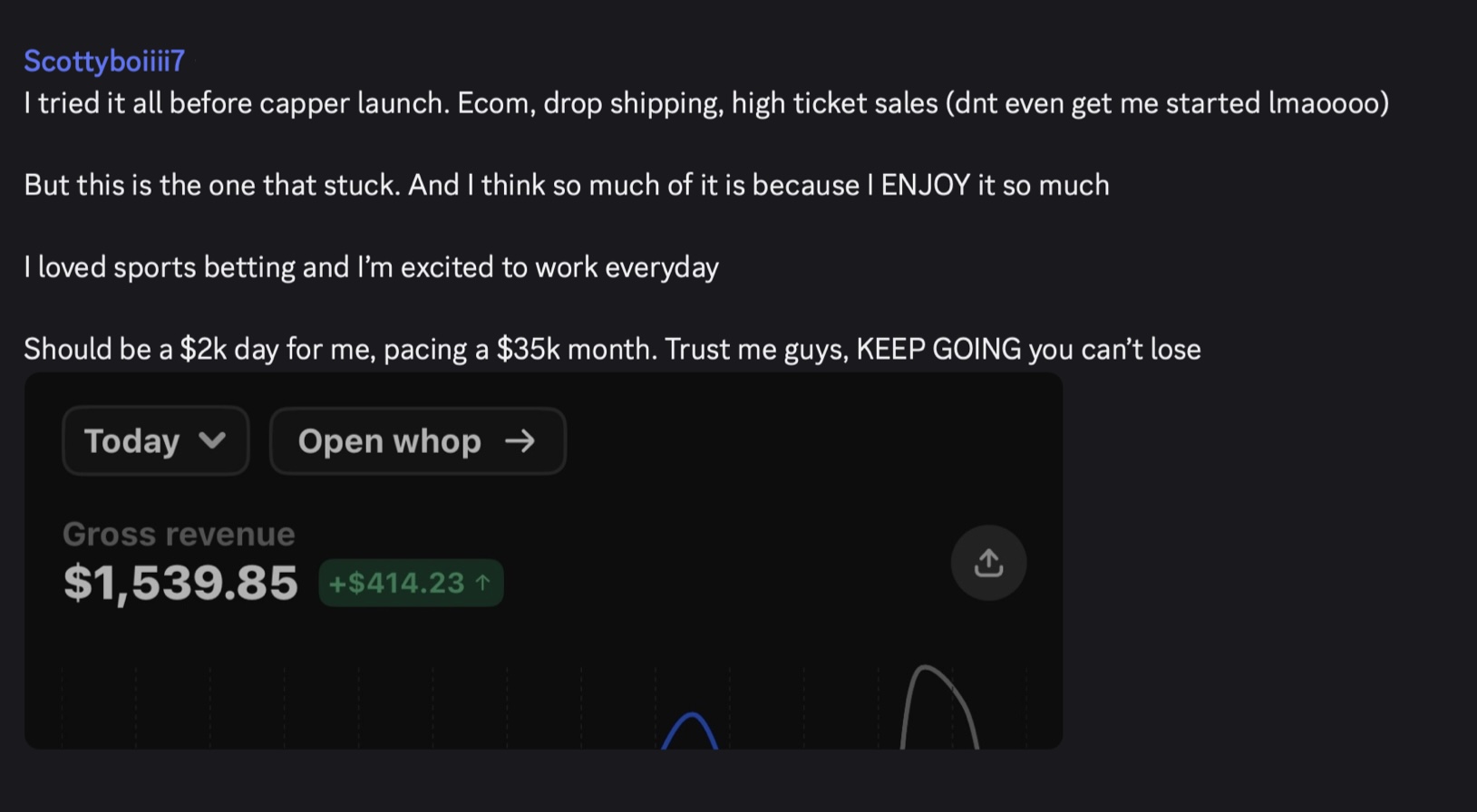 CapperLaunch member revenue screenshot 10
