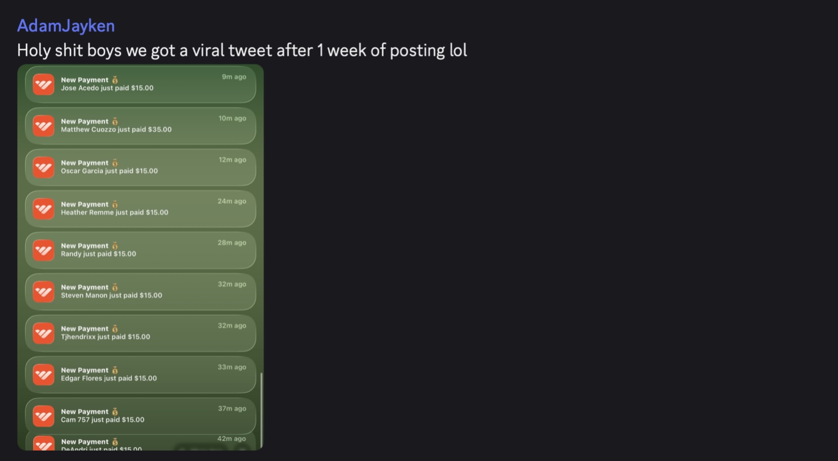 CapperLaunch member revenue screenshot 1