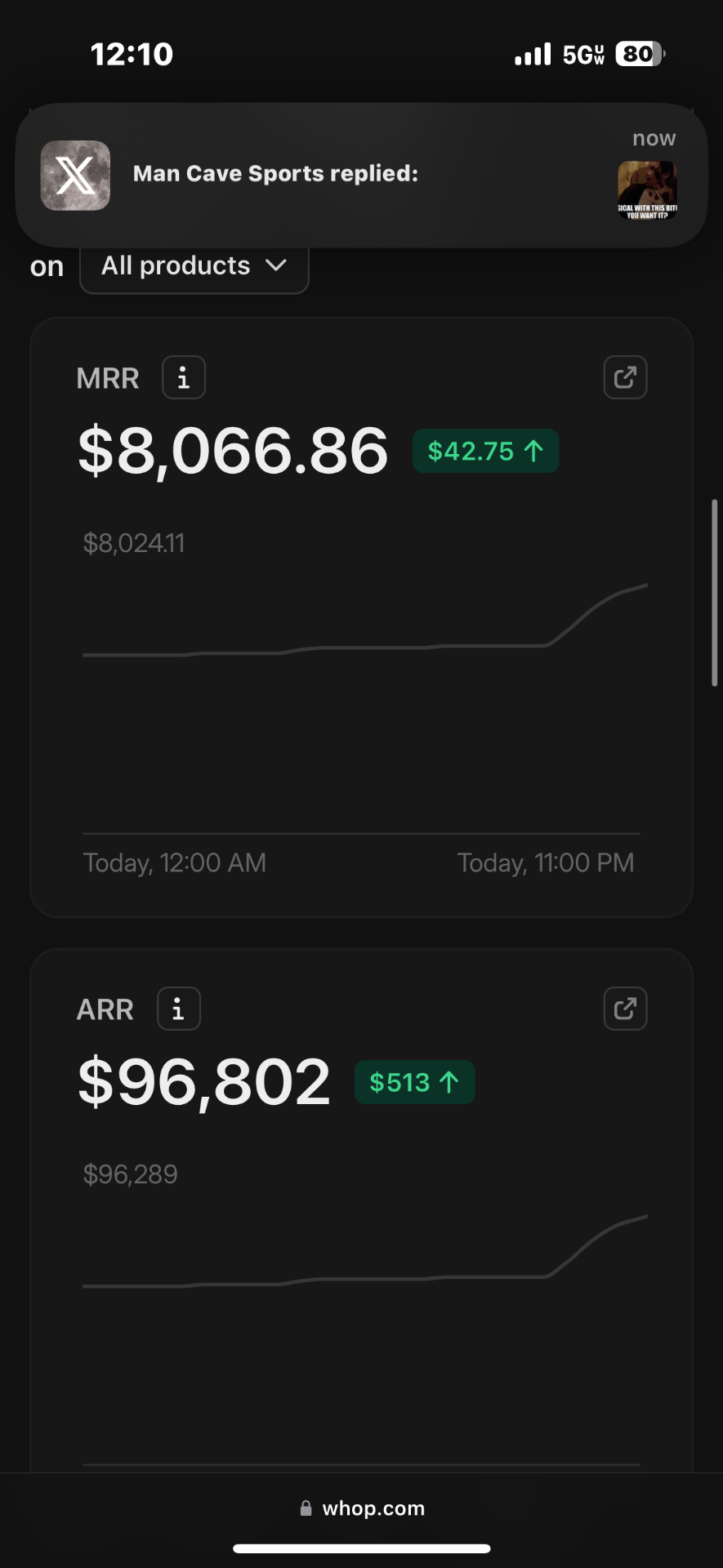 Member results screenshot